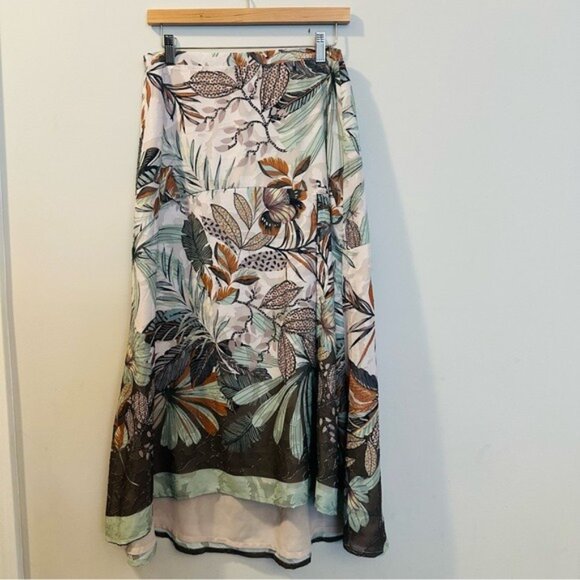 Super Natural by Secret Mission Jacquard Georgette Sandra Maxi Skirt M NWT - Picture 2 of 10